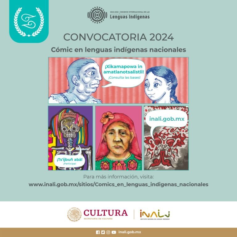 Convocatoria 2024 de "Cómic en lenguas indígenas nacionales" .