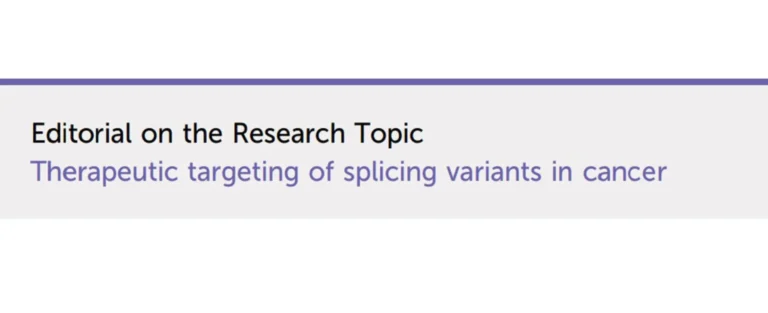 Therapeutic targeting of splicing variants in cancer