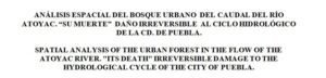 1 ANÁLISIS ESPACIAL DEL BOSQUE URBANO DEL CAUDAL DEL RÍO ATOYAC. “SU MUERTE” DAÑO IRREVERSIBLE AL CICLO HIDROLÓGICO DE LA CD. DE PUEBLA.