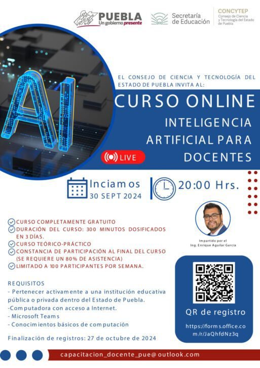 CONVOCATORIA CURSO INTELIGENCIA ARTIFICIAL PARA DOCENTES